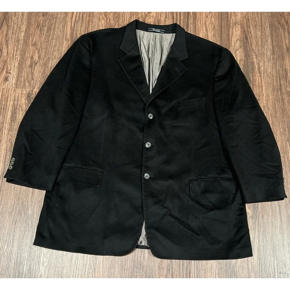Arnold Brant Fabric by Loro Piana Italy 100% Cashmere Black Blazer (read)